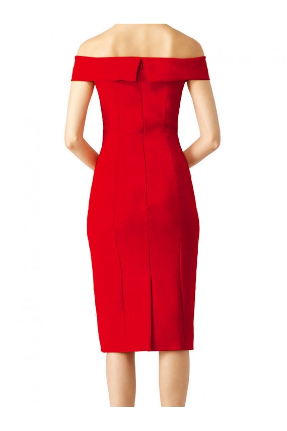 Cheap Off the Shoulder Square Neck Cocktail Prom Dress / Homecoming Dress