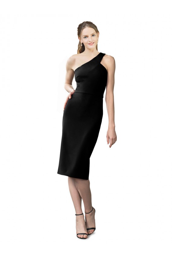 Cheap One Shoulder Short Crepe Cocktail Prom Dress / Homecoming Dress