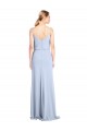 Cheap Feminine Cowl Neck Slim Floor Length Stretch Crepe Prom Dress