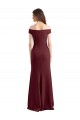 Cheap Off the Shoulder Fit and Flare Stretch Crepe Prom Dress