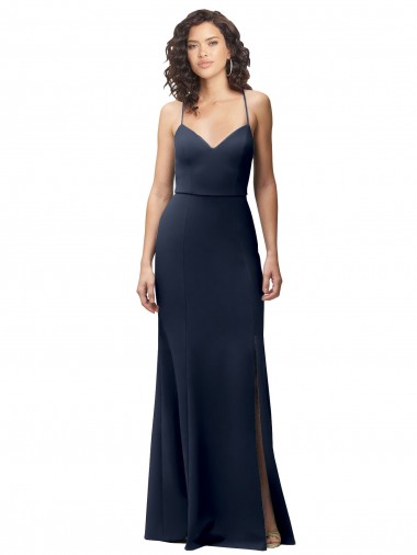 Cheap Sweetheart Fit and Flare Stretch Crepe Prom Dress with Side Slit and Strappy Back