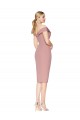 Cheap Knee Length Off the Shoulder Sweetheart Crepe Cocktail Prom Dress / Homecoming Dress