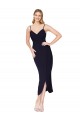 Cheap High Neck Spaghetti Straps Crepe Short Wrap Cocktail Prom Dress / Homecoming Dress