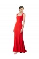 Cheap Long Chapel Train Fishtail Maxi Crepe Prom Dress with Sweetheart Neckline
