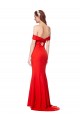 Cheap Cross Front and Back Bardot Sleeveless Crepe Maxi Prom Dress