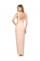 Cheap Floor Length Square Neck Long Sheath Crepe Prom Dress 