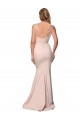 Cheap Full Length Sweetheart Crepe Prom Dress with Tulle Overlay