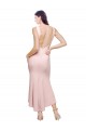 Cheap High Neck Low V-Back Midi Length Crepe Cocktail Dress / Prom Dress