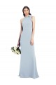 Cheap Halter Bow Neck Open Back Soft Full Length Trumpet Prom Dress