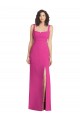 Cheap Wide Strap Notch Empire Waist Bridesaid Dress with Front Slit
