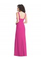 Cheap Wide Strap Notch Empire Waist Bridesaid Dress with Front Slit