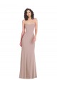 Cheap Strapless Princess Line Crepe Mermaid Prom Dress