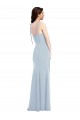 Cheap Bustier Style Crepe Prom Dress with Bow Straps