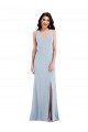 Cheap Criss Cross Cutout Back Maxi Prom Dress with Front Slit