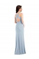 Cheap Criss Cross Cutout Back Maxi Prom Dress with Front Slit