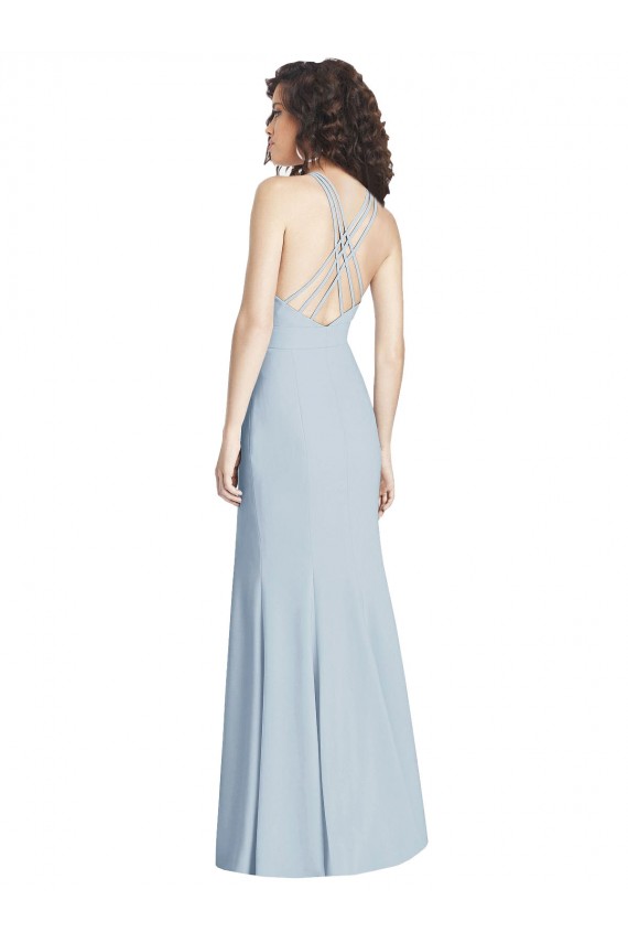 Cheap Criss Cross Open Back Trumpet Prom Dress