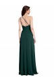 Cheap A-Line Slim One Shoulder Crepe Prom Dress with Asymmetrical Straps and Side Slit