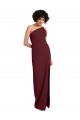 Cheap Sleek One Shoulder Long Crepe Prom Dress with Daring Slit