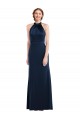 Cheap High Neck Open Back Long Maxi Prom Dress