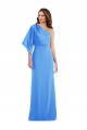 Cheap One Shoulder Bell Sleeves Trumpet Prom Dress