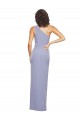 Cheap Floor Length One Shoulder Crepe Prom Dress with Pencil Skirt and Side Split