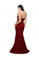 Cheap Long Full Length Sweetheart Slim Crepe Prom Dress with Strapless Bodice