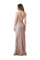 Cheap One Shoulder Black-Tie Floor Length Long Stretch Satin Prom Dress