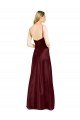 Cheap Sleek Spaghetti Straps V-Neck Stretch Satin Prom Dress with Center Front Slit