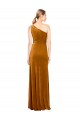 Cheap Sleek One Shoulder Long Velvet Prom Dress