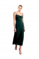 Cheap Midi Length Cowl Neck Velvet Slip Cocktail Prom Dress / Homecoming Dress
