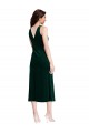 Cheap Cowl Neck Velvet Midi Length Cocktail Prom Dress / Homecoming Dress
