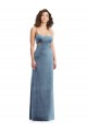 Cheap Spaghetti Strap Long Full Length Velvet Maxi Prom Dress