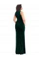 Cheap Square Neck Long Velvet Maxi Prom Dress