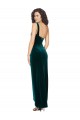 Cheap One Shoulder Velvet Front Wrap Prom Dress 