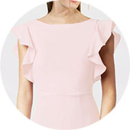 Cheap Ruffle Sleeves Prom Dresses